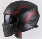 Preview: Helm VITO JET BRUZANO schwarz-matt/rot